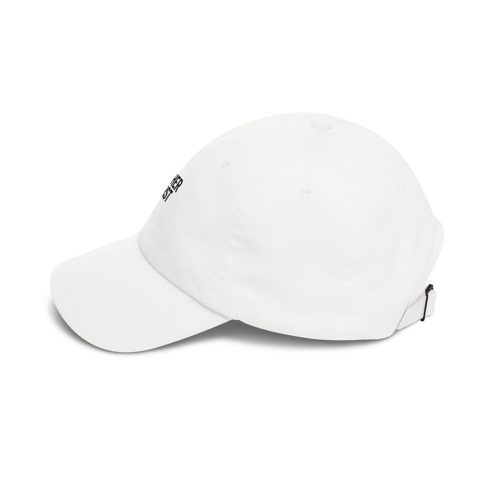 Father First Embroidered Dad Cap — Minimalist White Baseball Hat for New & Proud Dads