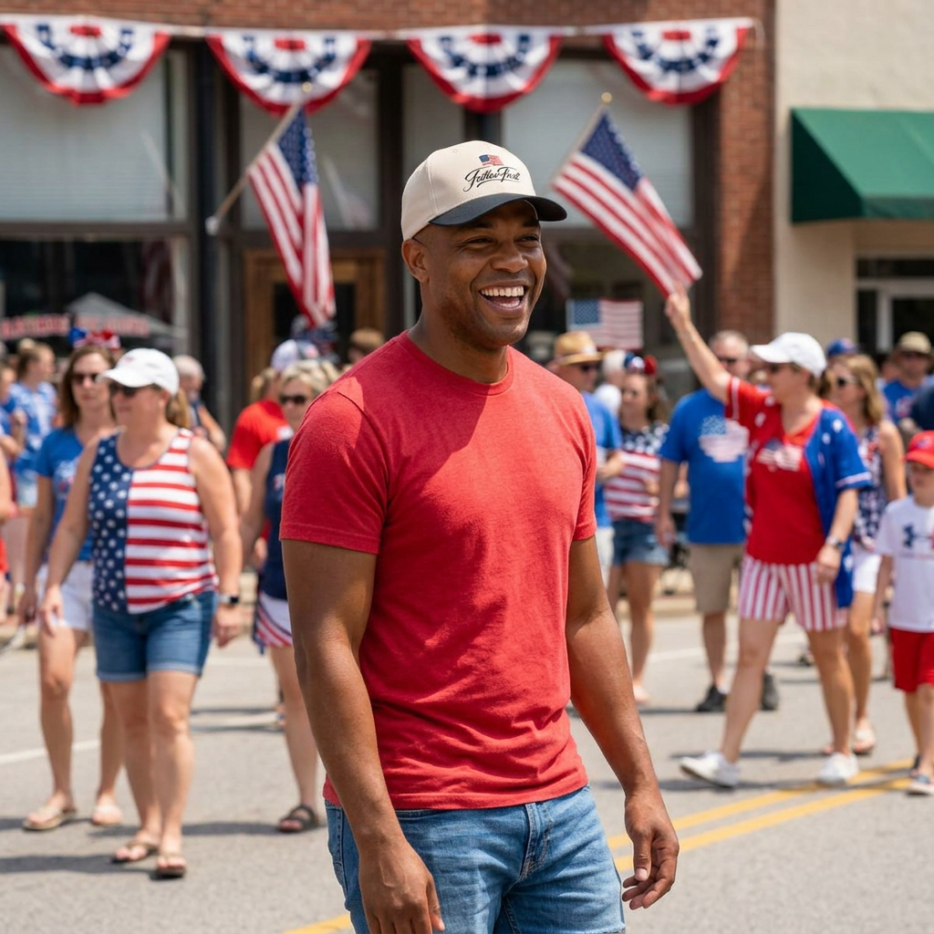 American Flag Father First Hat - America 250 Years
