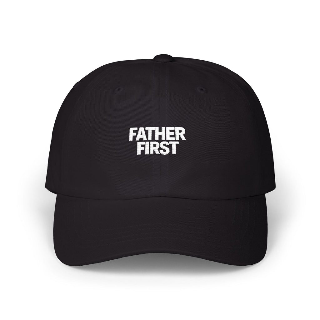 Father First Dad Cap — Embroidered Casual Baseball Hat for Dads, Father’s Day Gift