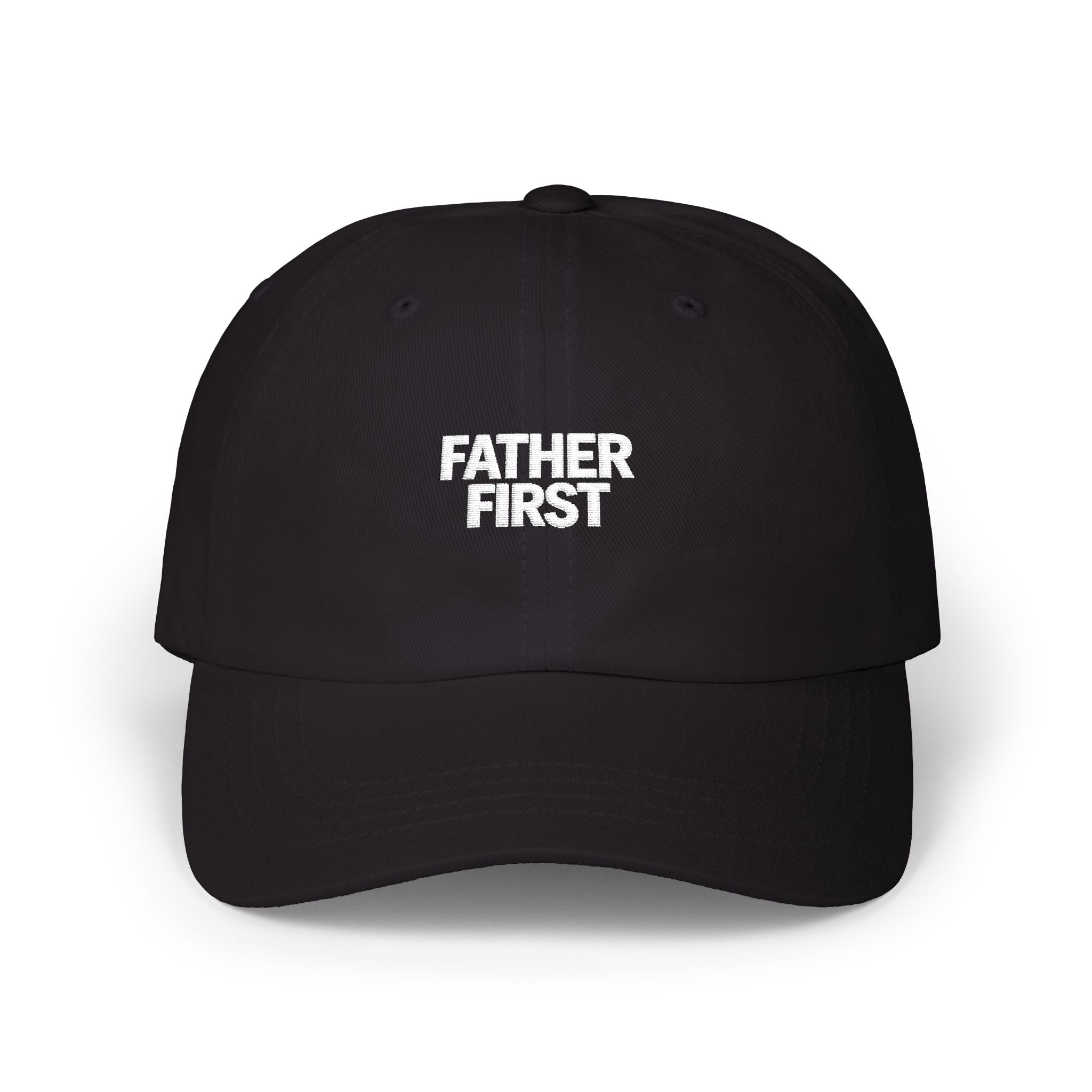 Father First Dad Cap — Embroidered Casual Baseball Hat for Dads, Father’s Day Gift